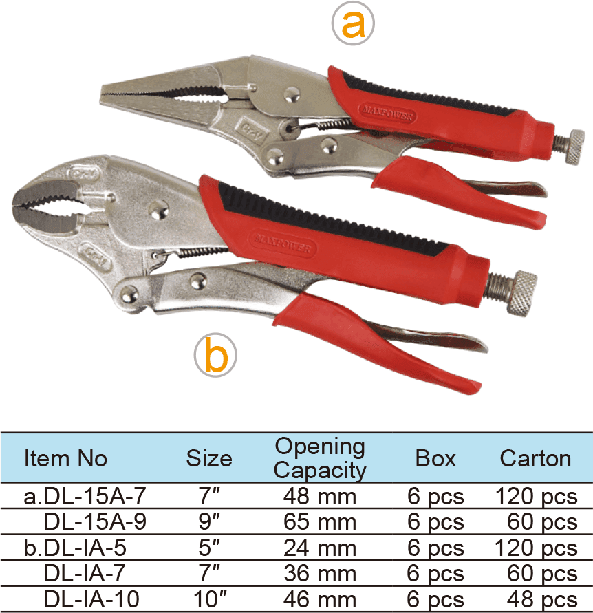 Long Nose Locking Pliers & Curved Jaws Locking Pliers(圖1)