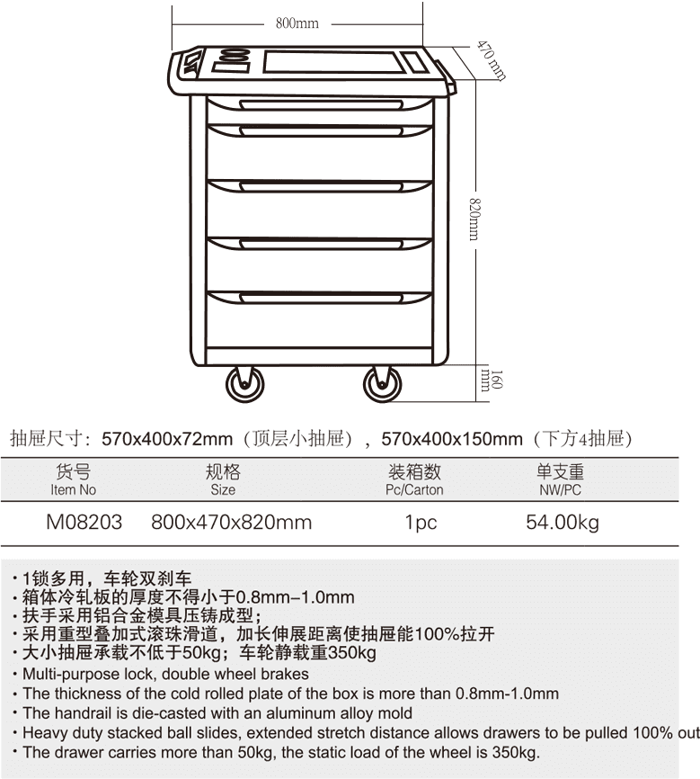 5抽屜維修工具車(圖1)