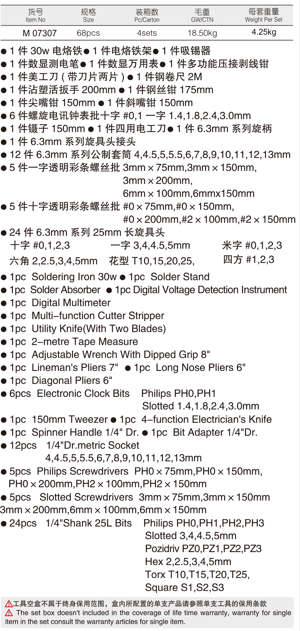 68件電訊工具組套(圖1)