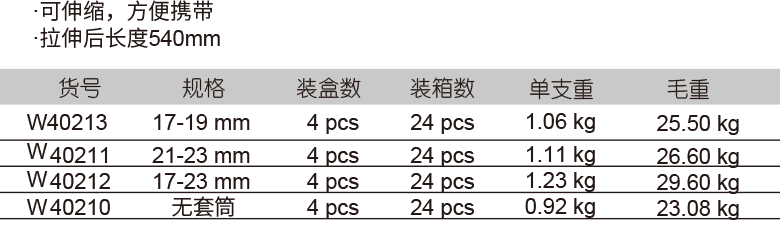 伸縮桿輪胎扳手(圖1)